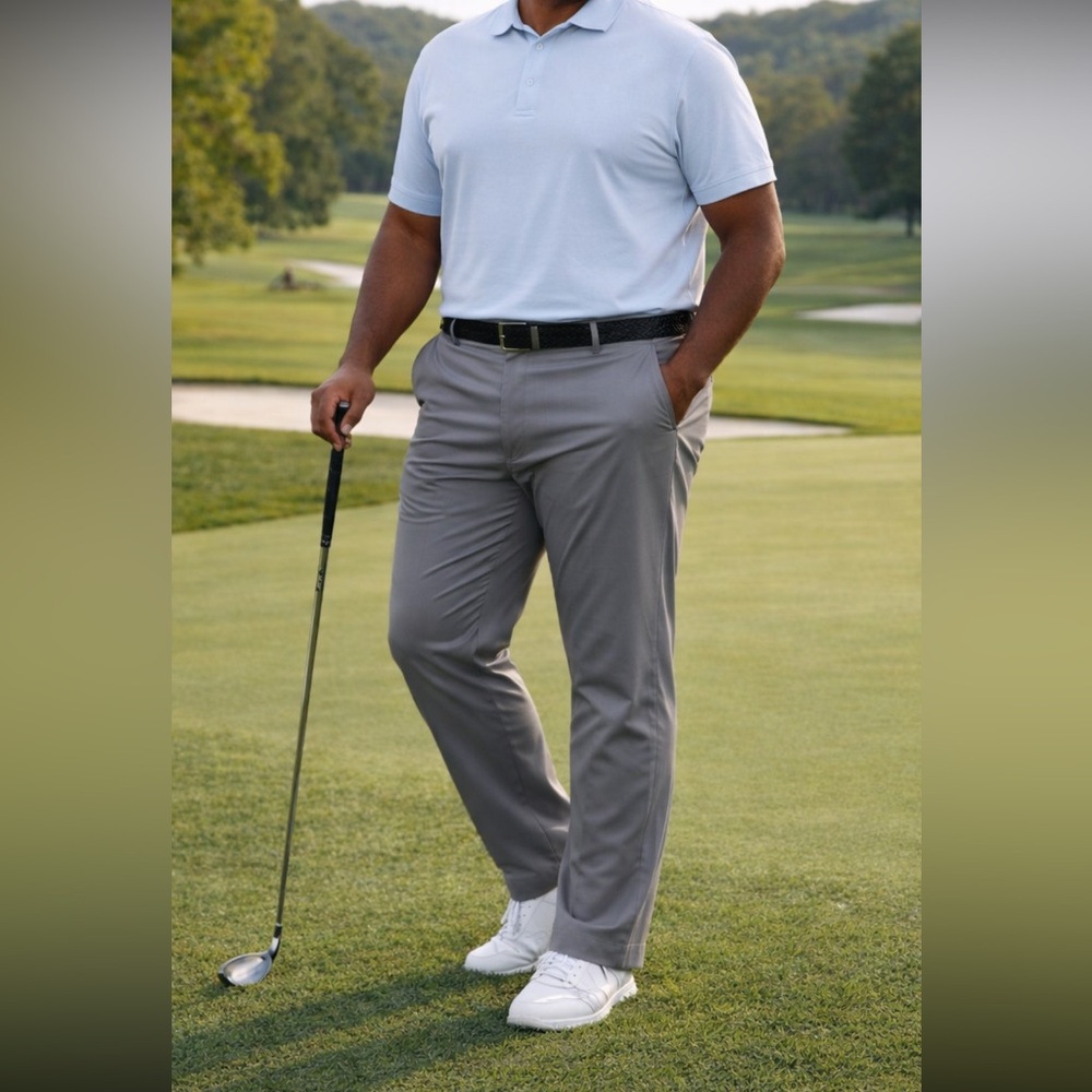 Pro Tour Big & Tall Performance Golf Pants Men’s 48x30 Stretch Steel Gray